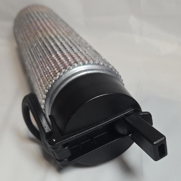 25oz Hand Placed Silver Rhinestone Water Bottle - Picture 5 of 7